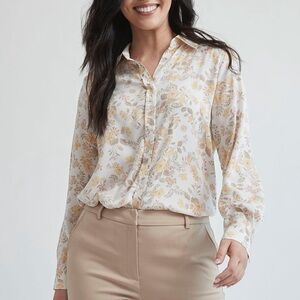 RW&CO Floral Blouse